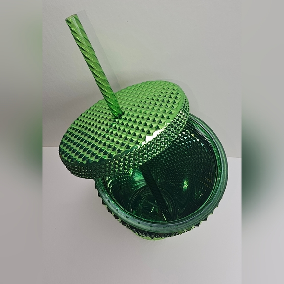 Starbucks Dining Starbucks 2023 Green Chrome Studded Tumbler/ Dolly Parton Pink - Picture 11 of 11